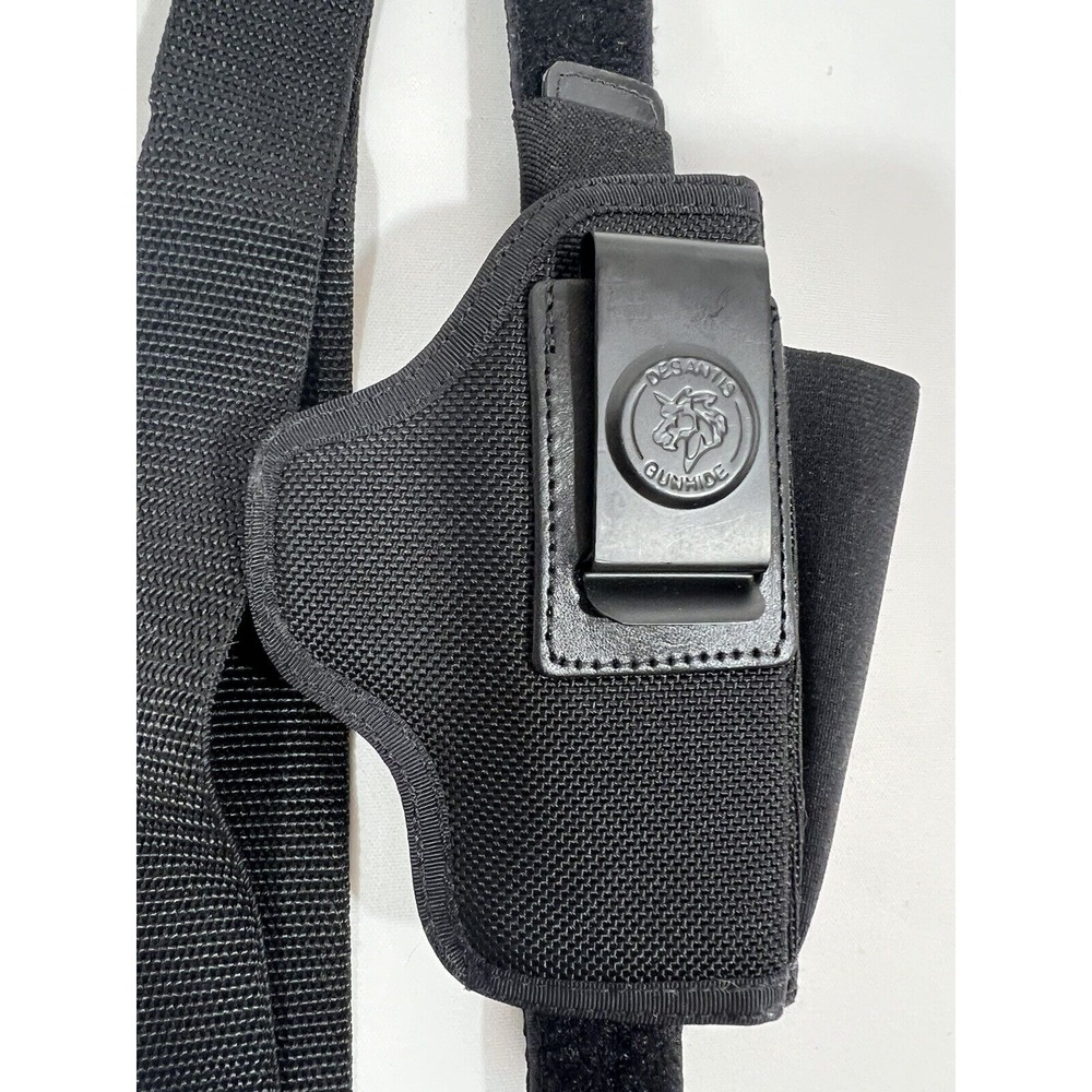DeSantis Left Hand Holster Black Nylon Cordura Gun Holster Strap Concealed Carry